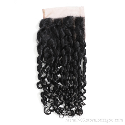 12A Double Drawn Virgin Cuticle Aligned Pixie Curl Funmi Hair Bundles With Closure